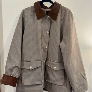 House of Harlow Brown Tweed Barn Jacket